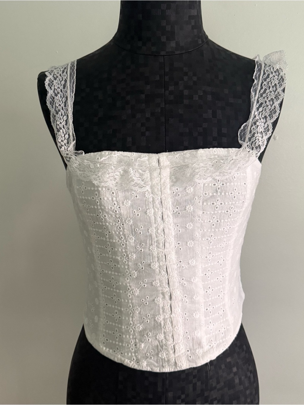 Princess Polly White Eyelet Lace Corset Top